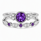 💍 Women's Micro Pave Zircon Ring: Vintage Double-Band, AAA Gemstone, Stackable