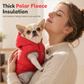🐕 Warm Hooded Pet Coat: Thickened Fleece Winter Vest, Windproof, Built-in Harness, for Small/Medium Dogs