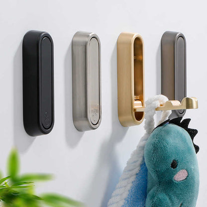 🪝 Multifunctional Wall Mount Foldable Hook: 90° Rotating, Space-Saving, Durable Metal