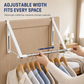 🚪 Retractable Over-Door Coat Rack: No-Drill, Folding, 46-61cm Adjustable, Heavy-Duty Carbon Steel