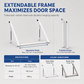 🚪 Retractable Over-Door Coat Rack: No-Drill, Folding, 46-61cm Adjustable, Heavy-Duty Carbon Steel