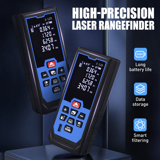 📏 Laser Rangefinder: 40-100m, Optical Focus, Dual-Level Calibration, 6 Modes, Stores 30 Measurements