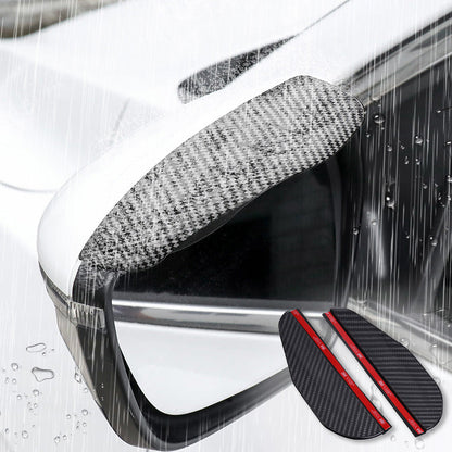 🌧️ Car Side Mirror Rain Guards: 2Pcs, Flexible PVC, Clear Visibility, Universal Fit, Easy Install
