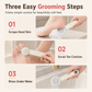🦶 3-in-1 Foot Scrub & Callus Remover: 304 Stainless Steel, Rubber Bristles, Compact, for Home Spa