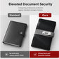 🔐 Password Lock Financial Binder: 3-Digit Combo, Side-Loading Sleeves, Rear Zipper Pocket, PU Leather