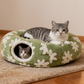 🐱 Cat Tunnel Bed: 2-in-1 Play & Rest, Detachable, Non-Slip, Washable, with Furry Ball, 80x26x20cm
