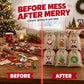 🎄 Christmas Burlap Gift Bags: Drawstring, Festive Print, 2 Sizes, for Treats, Party Favors & Stockings