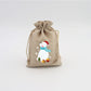 🎄 Christmas Burlap Gift Bags: Drawstring, Festive Print, 2 Sizes, for Treats, Party Favors & Stockings