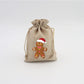 🎄 Christmas Burlap Gift Bags: Drawstring, Festive Print, 2 Sizes, for Treats, Party Favors & Stockings