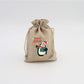 🎄 Christmas Burlap Gift Bags: Drawstring, Festive Print, 2 Sizes, for Treats, Party Favors & Stockings