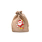 🎄 Christmas Burlap Gift Bags: Drawstring, Festive Print, 2 Sizes, for Treats, Party Favors & Stockings