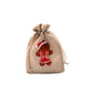 🎄 Christmas Burlap Gift Bags: Drawstring, Festive Print, 2 Sizes, for Treats, Party Favors & Stockings
