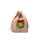 🎄 Christmas Burlap Gift Bags: Drawstring, Festive Print, 2 Sizes, for Treats, Party Favors & Stockings