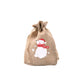 🎄 Christmas Burlap Gift Bags: Drawstring, Festive Print, 2 Sizes, for Treats, Party Favors & Stockings