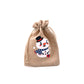 🎄 Christmas Burlap Gift Bags: Drawstring, Festive Print, 2 Sizes, for Treats, Party Favors & Stockings