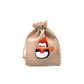 🎄 Christmas Burlap Gift Bags: Drawstring, Festive Print, 2 Sizes, for Treats, Party Favors & Stockings