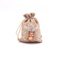 🎄 Christmas Burlap Gift Bags: Drawstring, Festive Print, 2 Sizes, for Treats, Party Favors & Stockings