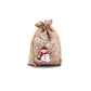 🎄 Christmas Burlap Gift Bags: Drawstring, Festive Print, 2 Sizes, for Treats, Party Favors & Stockings