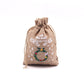 🎄 Christmas Burlap Gift Bags: Drawstring, Festive Print, 2 Sizes, for Treats, Party Favors & Stockings