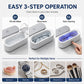 🔋 Rechargeable Ultrasonic Cleaner: Sonic Cavitation, 300ml, Cordless