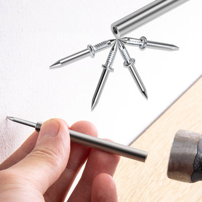 🔨 Carbon Steel Trim Nails: 50Pcs, Diamond Head, Electroplated, Corrosion-Resistant, with Install Tools