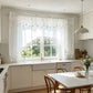 ⭐ Star Lace Trim Curtain: Arched Design, Rod Pocket, Premium Blend