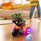 🦖 Spinning Dino Stunt Trike: 360° Spin, LED Wheel Glow, Music, 3-Wheel Stable