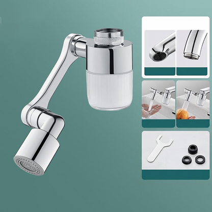 🚿 1080° Rotating Faucet Extender: Dual Modes, Water Filtration, Brass, Universal Fit, Easy Install