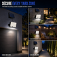 ☀️Split Design Outdoor Solar Wall Light with Motion Sensor and Remote Control Waterproof Solar Powered Street Lamp with 3 Modes for Courtyard Garage