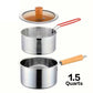 🍳 304 Stainless Steel Fryer Pot: Compact Oil-Saving, Glass Lid, Universal Stove