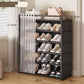 👟 Dustproof Shoe Rack: 360° Protection, Removable Shelves, Dual Drawers, Compact Vertical Design