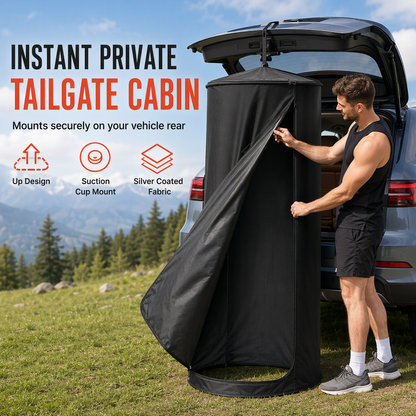 ⏳Limited-time 50% off⏰Portable Quick Opening Car Rear Shower Tent | Outdoor Camping Single Person Changing Room and Privacy Toilet Tent🚗⛺🚿