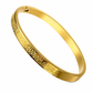 ✨ 18K Vacuum Plated Cuff Bangle: Engraved Vintage Lettering, Titanium Steel, Tarnish-Free, Gold/Silver