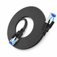 ⚡ Cat8 Flat Braided Ethernet Cable: 40Gbps, 5-Layer Shielded, Oxygen-Free Copper, Anti-Tangle