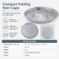 ✂️ Home Haircut Cape: Built-In Hair Catcher Groove, Waterproof, Foldable, 60cm, Mess-Free