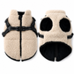 🐕 Fleece Dog Harness Vest: Warm Teddy Fleece, Reflective Straps, Quick Buckle