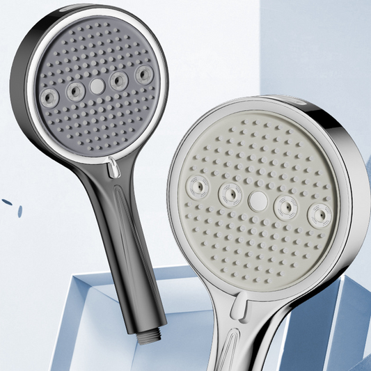 🚿 Multi-Function Shower Head: 5 Spray Modes, Silicone Nozzles, Chrome Finish, 280g, Easy Install