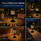 🌸 Solar Floral Light Projector: Laser-Cut Mandala Shadows, Auto Charging, IP65 Waterproof