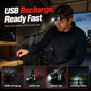 🔦 Motion Sensor LED Headlamp: USB Rechargeable, 100m Range, Red-Blue Alert