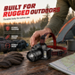 🔦 Motion Sensor LED Headlamp: USB Rechargeable, 100m Range, Red-Blue Alert