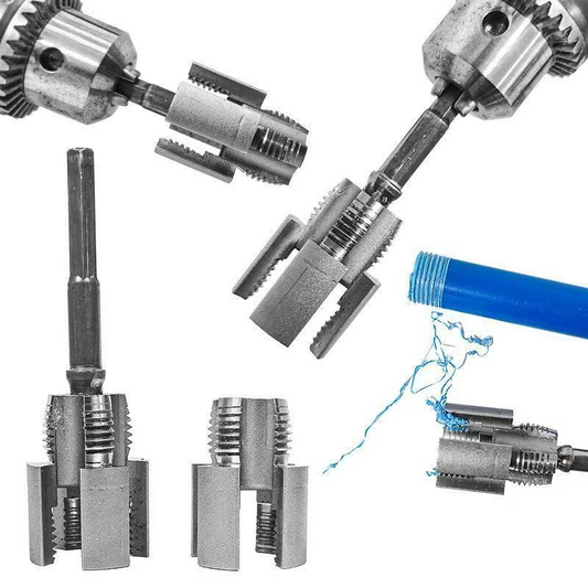 🔧 Pipe Thread Cutting Tool: Carbon Steel, 1/2" & 3/4", Clockwise Action