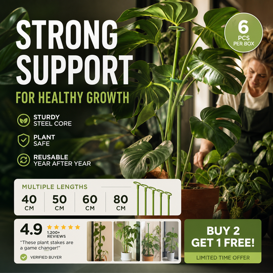 📢📢BUY 2 GET 1 FREE !! ⏰A semi-circular support frame to prevent drooping flowers, suitable for hydrangeas, roses, monstera, indoor potted plants, and outdoor garden vegetables.