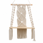 🌿 Bohemian Handwoven Floating Shelf: Macrame Wall Hanging, Wooden Platform, for Plants & Decor