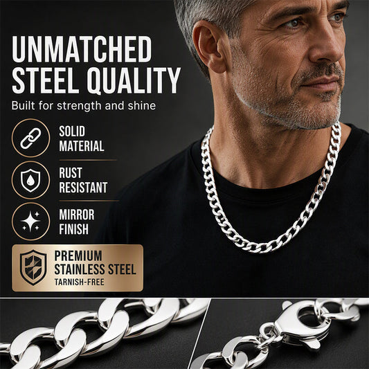 💕Silver Tone Stainless Steel Chain Necklace