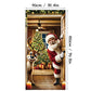 🎅 Christmas Door Cover: Instant Holiday Decor, Santa & Snowman Designs, Fade-Resistant, 90x180cm