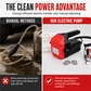 ⚡ Electric Oil Transfer Pump: 12V/24V, Self-Priming, Battery Clamps, for Diesel & Motor Oil