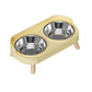 🐾 Ergonomic Raised Double Pet Feeder: Anti-Spill, Stainless Steel, Non-Slip Base