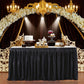 🎉 Pleated Table Skirt: Elegant Box Pleats, Durable Polyester, 4/6/9ft, 11 Colors, for Events