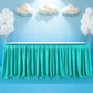 🎉 Pleated Table Skirt: Elegant Box Pleats, Durable Polyester, 4/6/9ft, 11 Colors, for Events