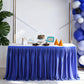 🎉 Pleated Table Skirt: Elegant Box Pleats, Durable Polyester, 4/6/9ft, 11 Colors, for Events